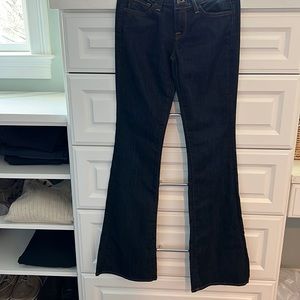 Lucky brand jeans (size 25 but sit low so I think for closer to at least 26)